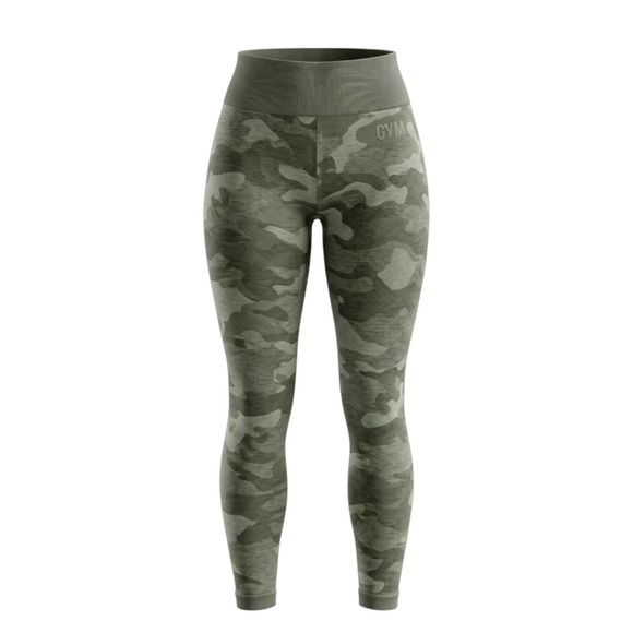 Gymshark Pants - Gymshark Womens Adapt Camo Seamless Leggings Sage Green High Waist Scrunch Bum S